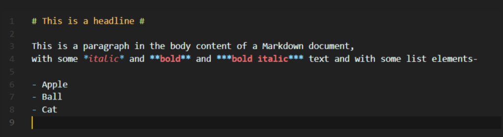 markdown