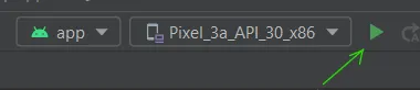 run an application on Android Studio screenshot