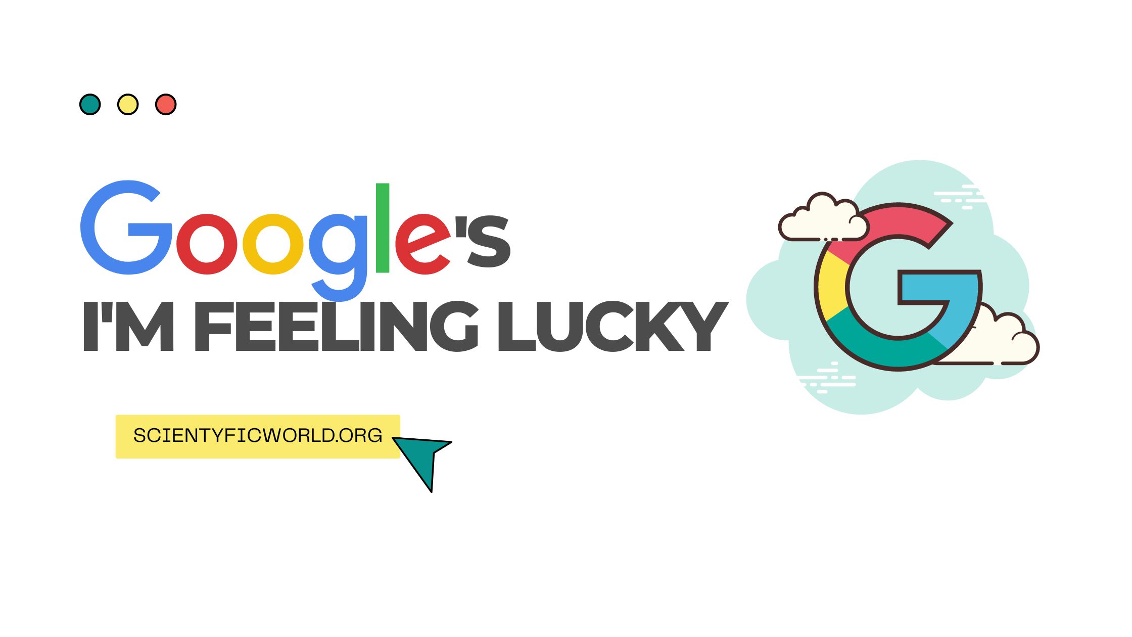 Google I'm feeling lucky post banner with Google logo