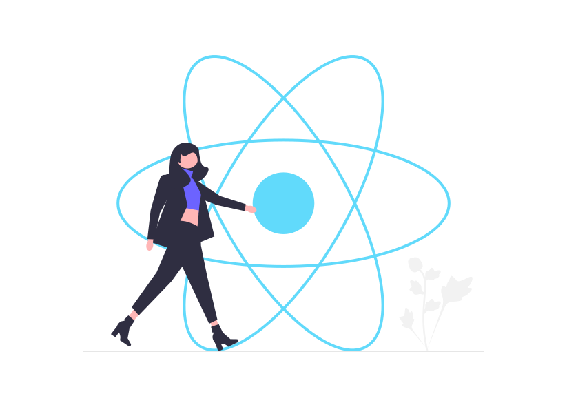 vector image of react (JavaScript Library)