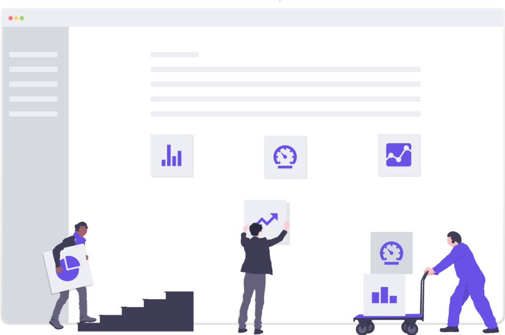 vector image of online resume building