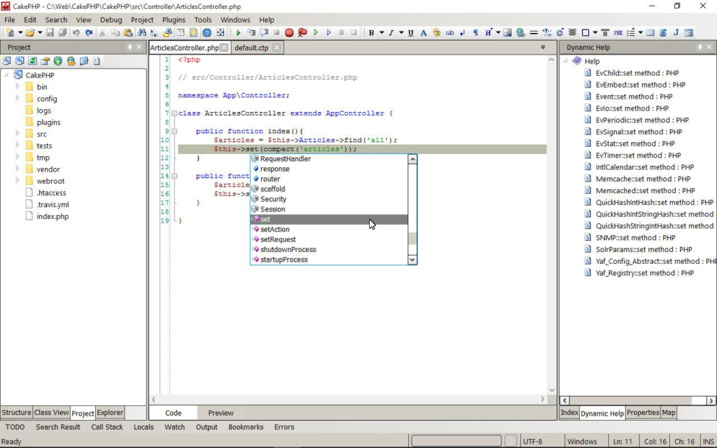 Codelobster ide screenshot