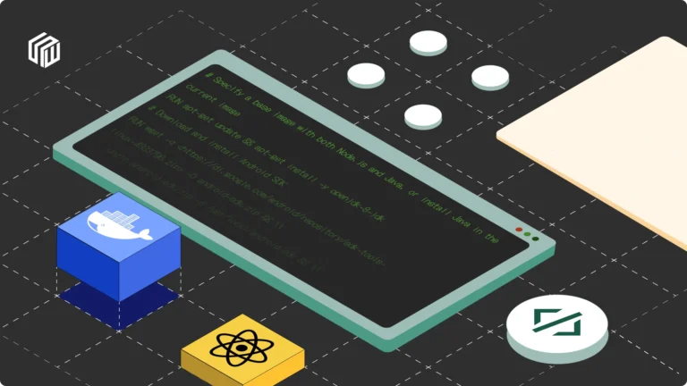 Dockerize a react native app banner image