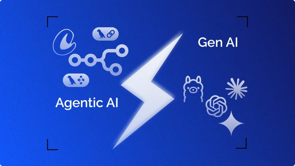 Agentic AI vs. Generative AI blog banner