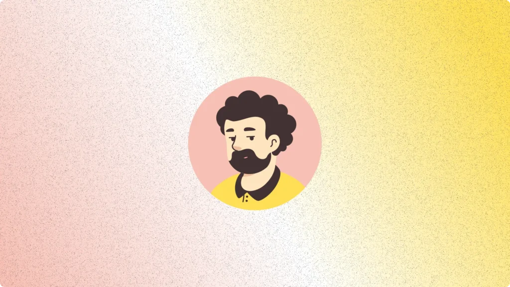 Illustration of a person with beard